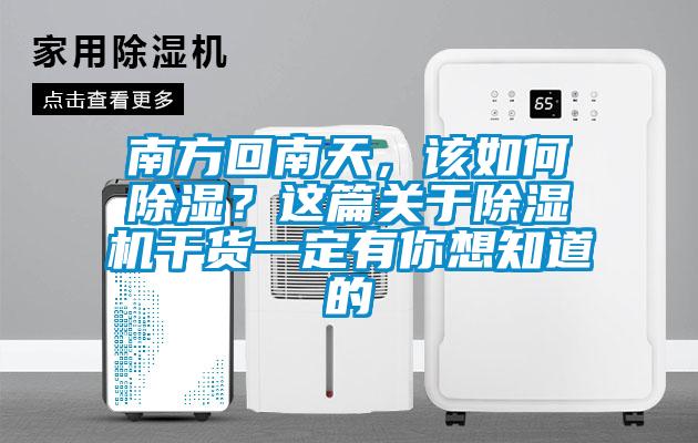 南方回南天，該如何除濕？這篇關(guān)于除濕機(jī)干貨一定有你想知道的