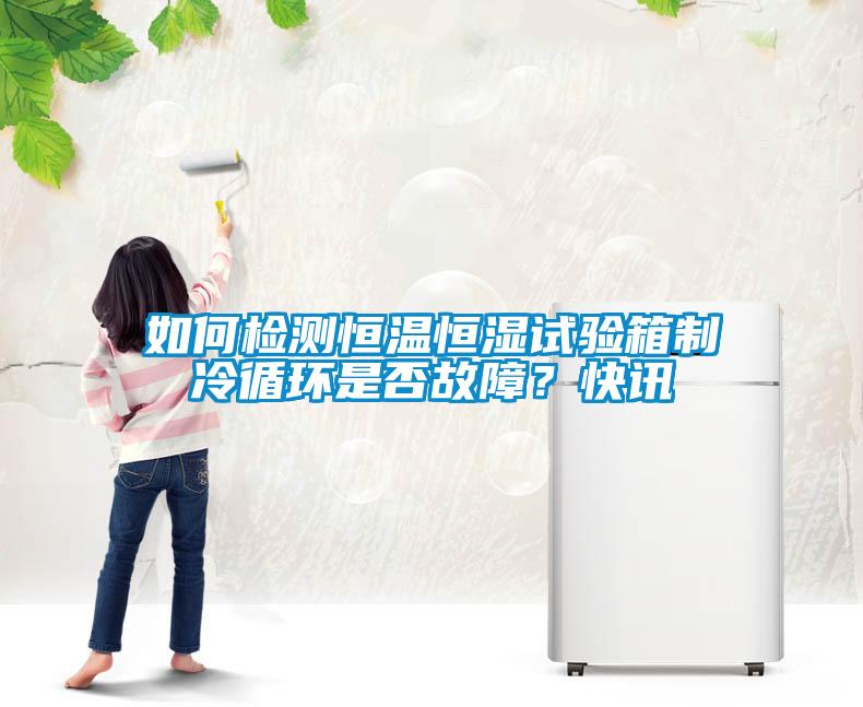 如何檢測恒溫恒濕試驗箱制冷循環(huán)是否故障？快訊