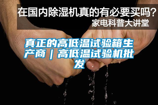 真正的高低溫試驗箱生產商｜高低溫試驗機批發
